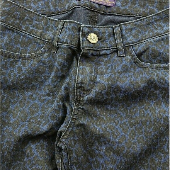 Divine Rights of Denim Jeans Womens Size 27 Skinny Low Rise Leopard Print Pants - Picture 5 of 7